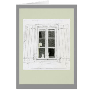 Katze in der Fensterkarte