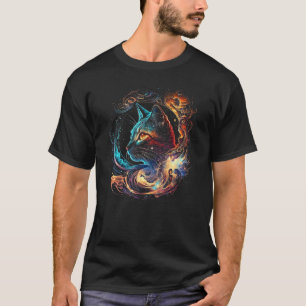 Katze in der Galaxie und Weltraum Kätzchen Katzenk T-Shirt