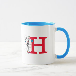 Katze in der Hat Balancing Act Monogram H Tasse