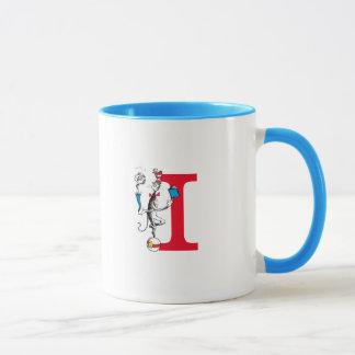 Katze in der Hat Balancing Act Monogram I Tasse