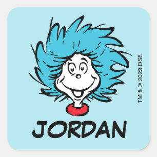 Katze in der Hut Sache eins Zwei - Benutzerdefinie Quadratischer Aufkleber