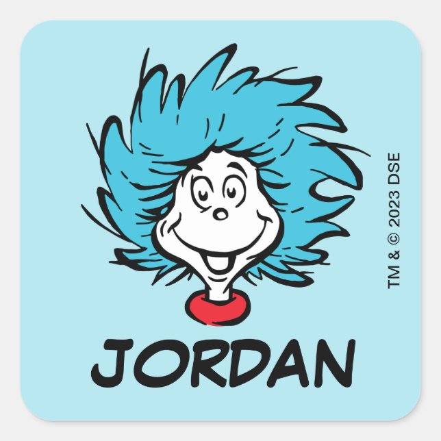 Katze in der Hut Sache eins Zwei - Benutzerdefinie Quadratischer Aufkleber (Vorderseite)