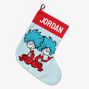 Katze in der Hut-Sache Eins & Zwei Großer Weihnachtsstrumpf