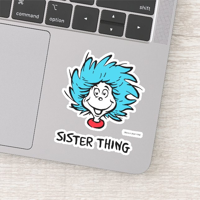 Katze in der Hut Sache eins Zwei - Sister Sache Aufkleber (Detail)