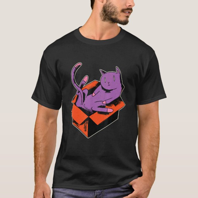 Katze in der Kiste T-Shirt (Vorderseite)