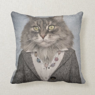 Katze in der Kleidung Kissen