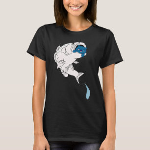 Katze in der Seekatze Fische, die Bassfischer fang T-Shirt