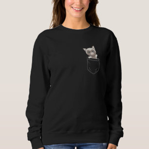 Katze in der Tasche Niedliche Katzen in der Brust Sweatshirt