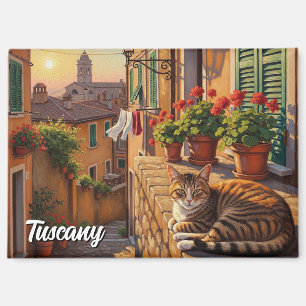 Katze in der Toskana Italien Magnet
