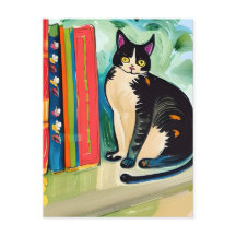 Katze in der virtuellen Bibliothek