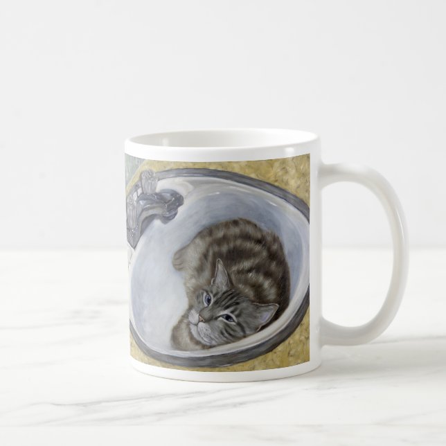 Katze in der Wannen-Tasse Tasse (Rechts)