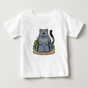 Katze in der Yoga-Fitness Baby T-shirt
