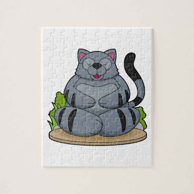 Katze in der Yoga-Fitness Puzzle (Vertikal)