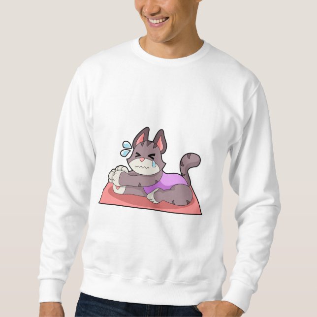 Katze in der Yoga-Fitness Sweatshirt (Vorderseite)