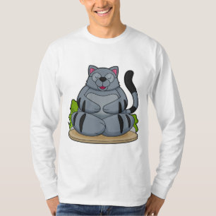 Katze in der Yoga-Fitness T-Shirt