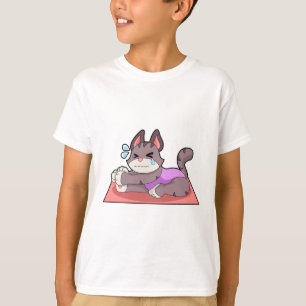 Katze in der Yoga-Fitness T-Shirt