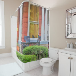 Katze in einem Fenster Duschvorhang