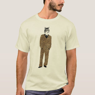 Katze in einem Jaguar-Anzugs-T-Shirt T-Shirt