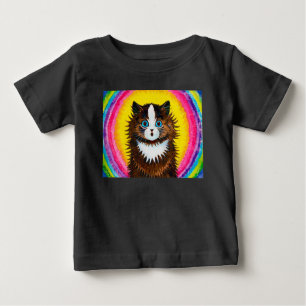 Katze in einem Regenbogen, Louis Wain Baby T - Shi Baby T-shirt