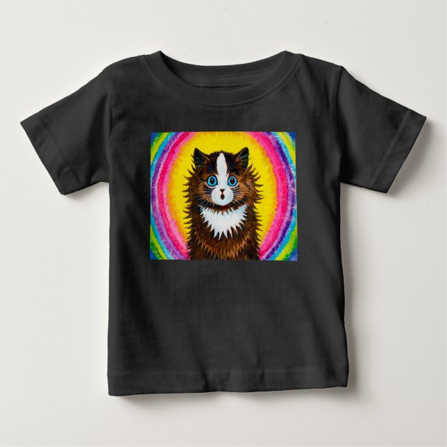 Katze in einem Regenbogen, Louis Wain Baby T - Shi Baby T-shirt (Vorderseite)