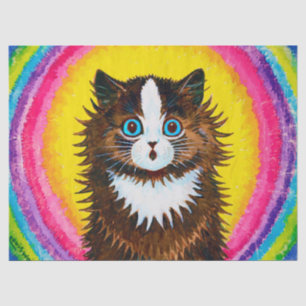 Katze in einem Regenbogen, Louis Wain Seidenpapier