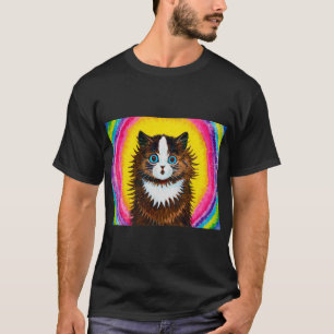 Katze in einem Regenbogen, Louis Wain T-Shirt