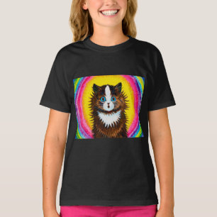 Katze in einem Regenbogen, Louis-Wain-T - Shirt