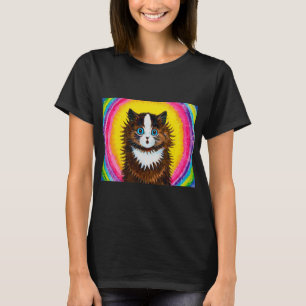 Katze in einem Regenbogen, Louis Wain T-Shirt