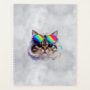Katze in einer Perücke + Sonnenbrille (Gemälde #3) Planer