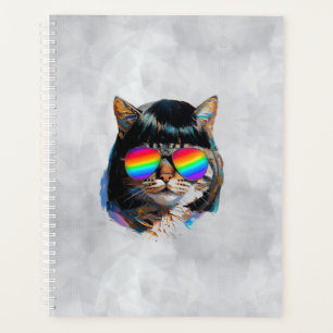 Katze in einer Perücke + Sonnenbrille (Gemälde #5) Planer