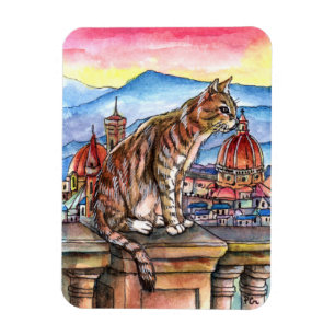 Katze in Florenz Magnet