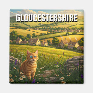 Katze in Gloucestershire England Travel Magnet