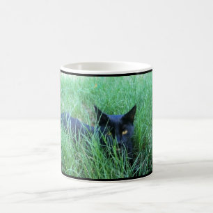 Katze-in-Gras Gewohnheits-Tasse Tasse