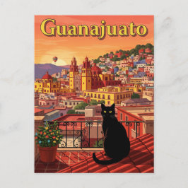 Katze in Guanajuato Mexiko Postkarte