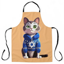 Katze in Hanukkah Sweater