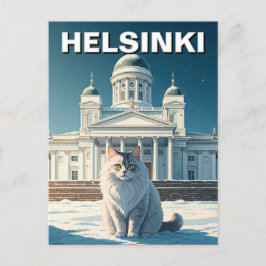Katze in Helsinki Finnland Postkarte