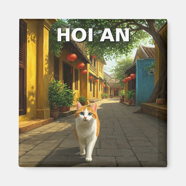 Katze in Hoi und Vietnam Magnet (Vorne)