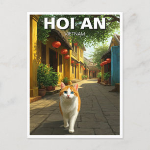 Katze in Hoi und Vietnam Postkarte