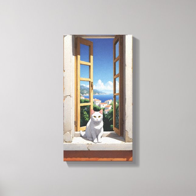 Katze in Italien Leinwand Mauer Kunst (Vorderseite)