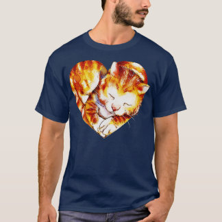 Katze in Liebe für Valentingeschenk T-Shirt