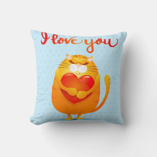 Katze in Liebe Kissen
