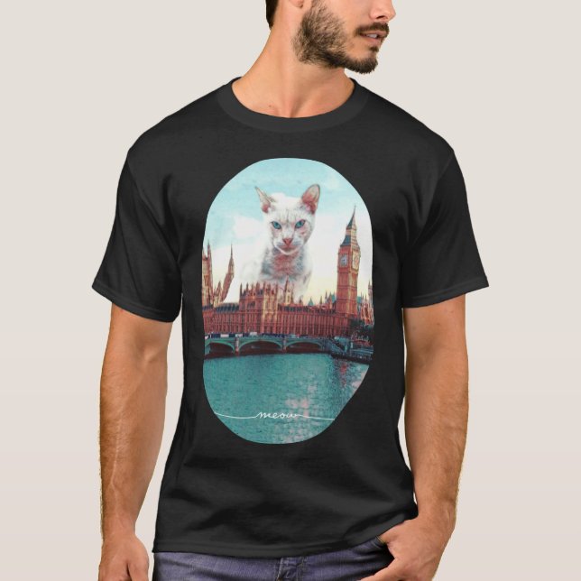Katze in London T-Shirt (Vorderseite)