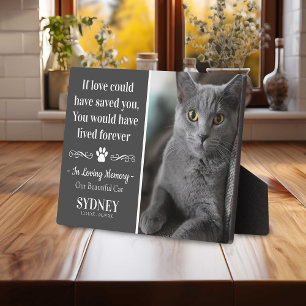 Katze In Loving Memory Foto Moderne Gedenktafel Fotoplatte