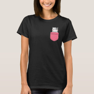 Katze In Meiner Tasche Rosa Pünktchen Taschenkatze T-Shirt