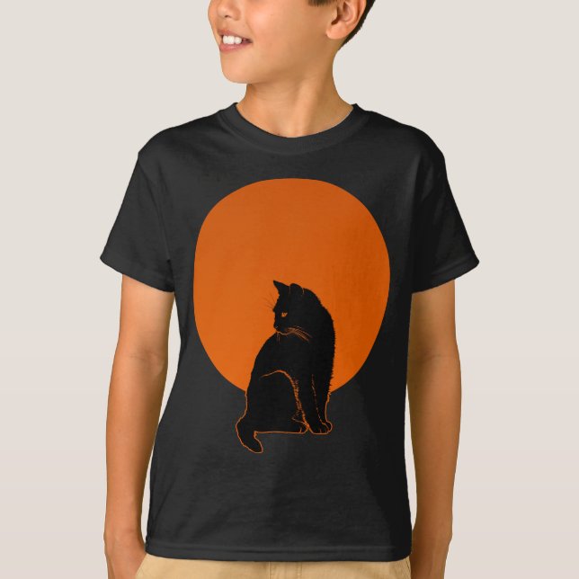 KATZE IN MONLIGHT T-Shirt (Vorderseite)
