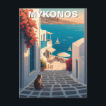 Katze in Mykonos Griechenland Cyclades Travel Suns Postkarte<br><div class="desc">Mykonos ist eine griechische Insel, die zum Kykladen gehört und zwischen Tinos, Syros, Paros und Naxos liegt. Die Insel erstreckt sich über eine Fläche von 85, 5 km2 und liegt auf dem höchsten Punkt auf einer Höhe von 341 m. 9.320 Einwohner (2001) wohnen in den meisten von ihnen in der...</div>