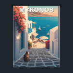 Katze in Mykonos Griechenland Cyclades Travel Suns Postkarte<br><div class="desc">Mykonos ist eine griechische Insel, die zum Kykladen gehört und zwischen Tinos, Syros, Paros und Naxos liegt. Die Insel erstreckt sich über eine Fläche von 85, 5 km2 und liegt auf dem höchsten Punkt auf einer Höhe von 341 m. 9.320 Einwohner (2001) wohnen in den meisten von ihnen in der...</div>