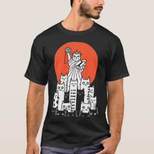 Katze in New York, NYC, Amerika, USA, Patriot, Man T-Shirt