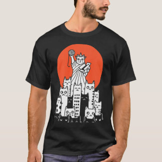 Katze in New York, NYC, Amerika, USA, Patriot, Man T-Shirt