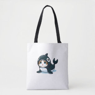 Katze in Orca Kostüm